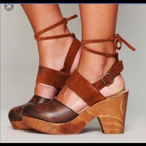Belmont leather Clogs from free people. Size 37
